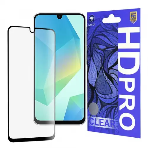 Folie de protectie Ecran Lito HD Pro Clear pentru Samsung Galaxy A16 5G A166 / A16 4G A165, Sticla Securizata, Full Glue