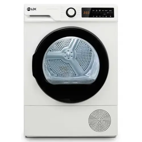 Uscator de rufe cu pompa de caldura LDK Higeea 7DPW, Slim, Capacitate 7 Kg, 15 programe, Antisifonare, Selectare nivel uscare, Amanare pornire, Selectare durata uscare (Alb)