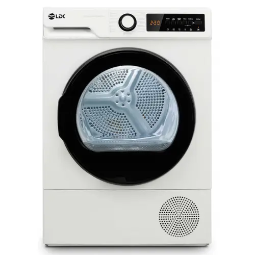 Uscator de rufe cu pompa de caldura LDK Higeea 7DPW, Slim, Capacitate 7 Kg, 15 programe, Antisifonare, Selectare nivel uscare, Amanare pornire, Selectare durata uscare (Alb)