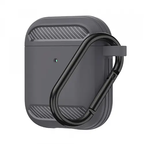 Husa Techsuit Carbon pentru Apple AirPods Gen 2 / Gen 1 (Gri)