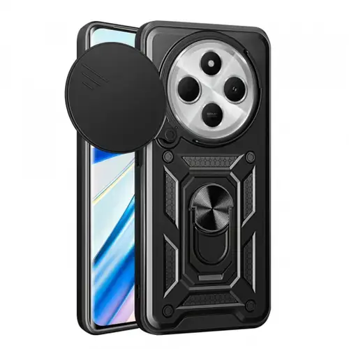 Husa pentru Xiaomi Poco C75 / Redmi 14C, Techsuit, CamShield, Neagra