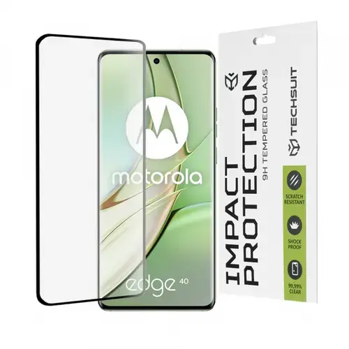 Folie de protectie Ecran Techsuit pentru Motorola Edge (2023) / Edge 40, Sticla Securizata, Full Glue, 111D