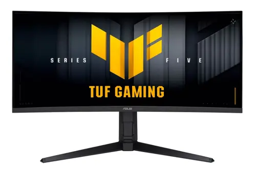 Monitor Gaming VA LED ASUS TUF Gaming 34inch VG34WQML5A, UWQHD (3440 x 1440), HDMI, DisplayPort, Ecran curbat, Boxe, 250 Hz, .5 ms (Negru)