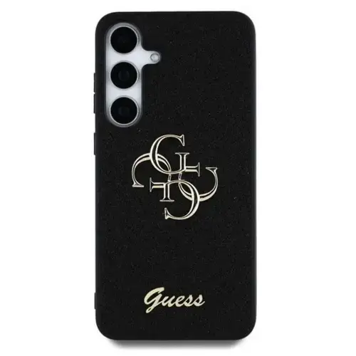 Husa Protectie Spate Guess Fixed Glitter 4G Metal Logo, pentru Samsung Galaxy S25 (Negru)