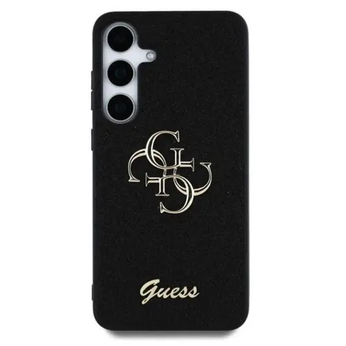 Husa Protectie Spate Guess Fixed Glitter 4G Metal Logo, pentru Samsung Galaxy S25 (Negru)
