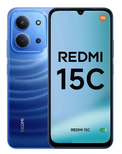 Telefon Mobil Xiaomi Redmi 15C 4G, Procesor Mediatek Helio G81 Ultra Octa-Core, IPS LCD 6.9inch, 4GB RAM, 128GB Flash, Camera Duala 50 MP + QVGA, Wi-Fi, 4G, Dual Sim, Android (Albastru)