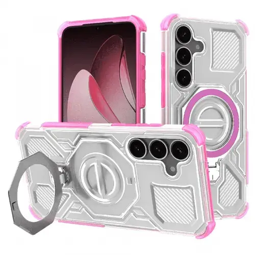 Husa pentru Samsung Galaxy S25 S931, Techsuit, Carbon Shield Pro (Roz)