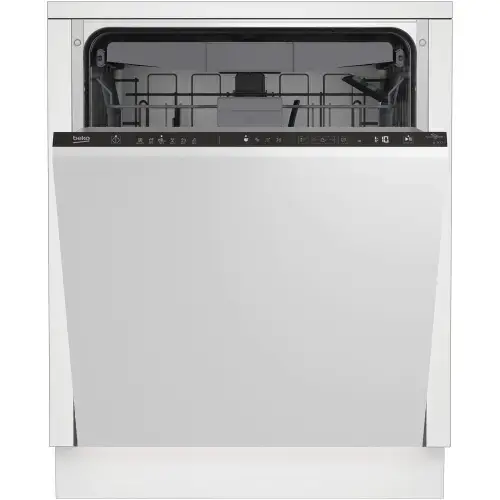 Masina de spalat vase incorporabila Beko BDIN36530, 15 seturi, 6 programe, AutoDoor Opening, Touch control, Indicator luminos podea, Clasa D, 60 cm (Alb)