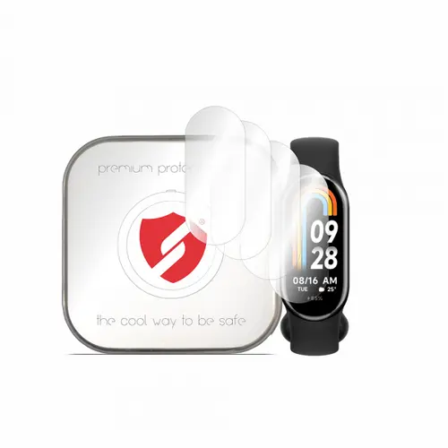 Folie Protectie Smart Protection Premium Classic pentru Xiaomi Smart Band 9 / Band 8, Set 4 bucati, Plastic