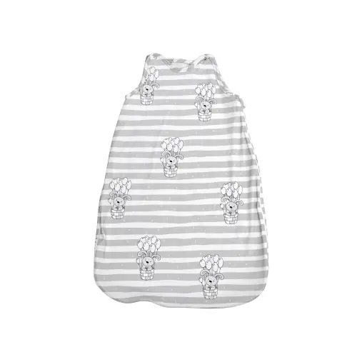Sac de dormit Lorelli Rabbit Baloons, primavara/vara, bumbac ranforce lavabil, doua straturi, 95 cm