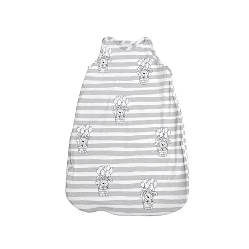 Sac de dormit toamna/iarna pentru copii  Lorelli Grey Striped, inaltimea maxima de 95 cm