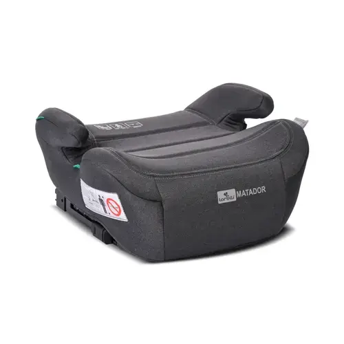 Inaltator auto pentru copii Lorelli Matador Black Jasper, Isofix, i-Size, 6-12 ani, 125-150 cm, 22-36Kg, certificat R129 (Negru)