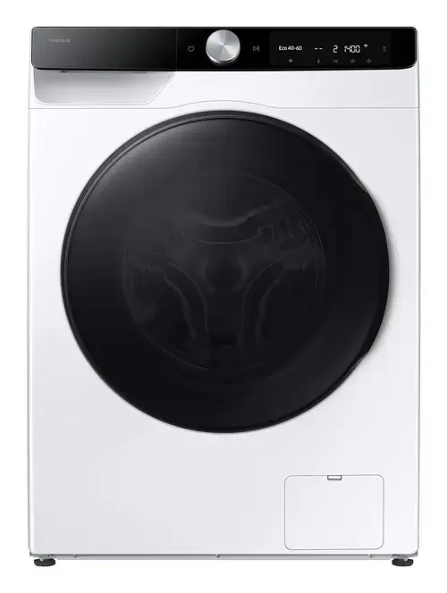 Masina de spalat rufe slim cu uscator Samsung WD90DG6G94BKU4, Spalare 9 kg, Uscare 5 kg, 1400 rpm, Clasa A, AI Control, AI Wash, Auto Dispense, Ai Ecobubble, Super Speed 39, Space Max, Smart Things WiFi, Digital Motor Inverter (Alb)