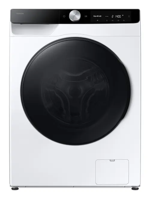 Masina de spalat rufe slim cu uscator Samsung WD90DG6G94BKU4, Spalare 9 kg, Uscare 5 kg, 1400 rpm, Clasa A, AI Control, AI Wash, Auto Dispense, Ai Ecobubble, Super Speed 39, Space Max, Smart Things WiFi, Digital Motor Inverter (Alb)