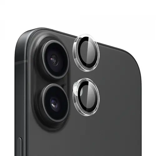 Folie de protectie Camera Spate Blueo Metal Frame pentru Apple iPhone 16 Plus / 16, Sticla Securizata