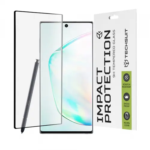 Folie de protectie Ecran Techsuit pentru Samsung Galaxy Note 10+ 5G N976 / Note 10+ N975, Sticla Securizata, Full Glue, 111D