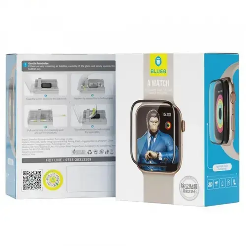 Folie Protectie Blueo High Molecule pentru Apple Watch 8 / 7 45mm Series, Sticla Securizata