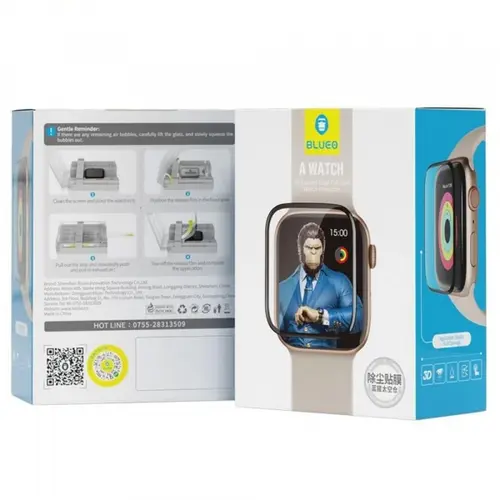 Folie Protectie Blueo High Molecule pentru Apple Watch 8 / 7 45mm Series, Sticla Securizata