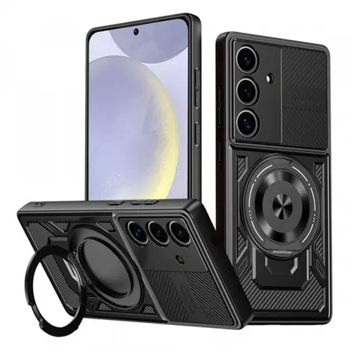 Husa pentru Samsung Galaxy S25 S931 / S24 S921, Techsuit, RuggedCam (Negru)