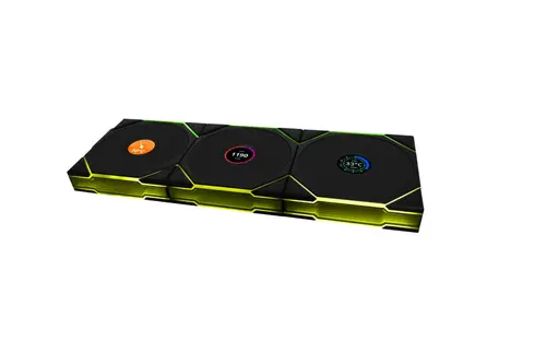 Set 3 Ventilatoare Lian Li UNI FAN TL Wireless LCD, ARGB, PWM, Reverse Blade, 120mm (Negru)