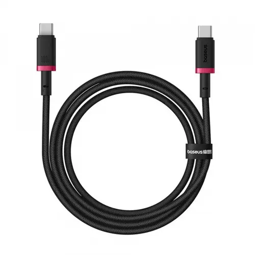 Cablu Date si Incarcare USB-C - USB-C Baseus Dura Series P10377803U01-01, 100W, 1m, Negru/Rosu