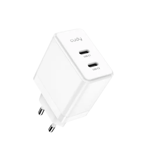 Incarcator retea Cudy CH40_EU, 40 W, 2x USB Type-C (Alb)