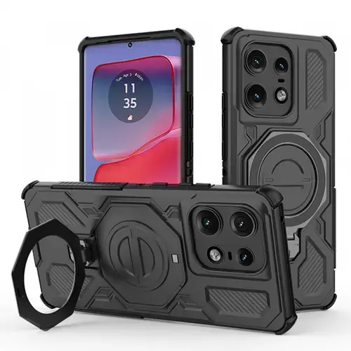 Husa pentru Motorola Edge 50 Pro, Techsuit Carbon Shield Pro (Negru)