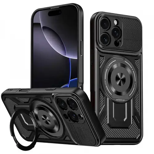 Husa pentru Apple iPhone 16 Pro Max Techsuit RuggedCam (Negru)