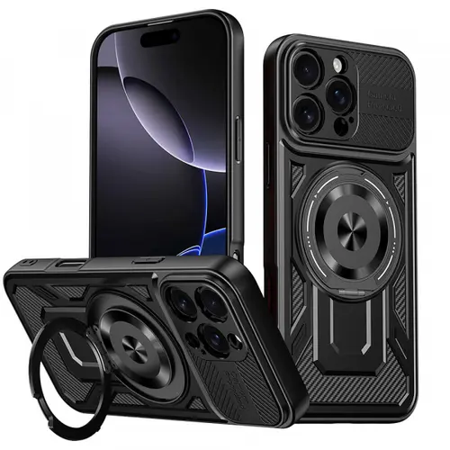 Husa pentru Apple iPhone 16 Pro Max Techsuit RuggedCam (Negru)