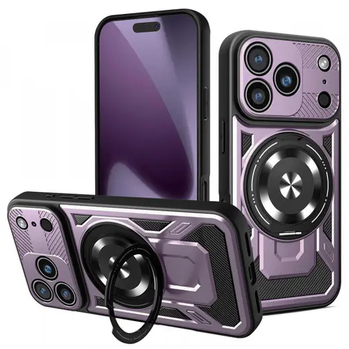 Husa pentru Apple iPhone 17 Pro, Techsuit RuggedCam (Mov/Negru)