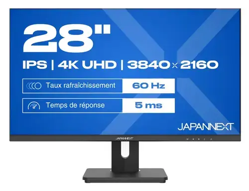 Monitor IPS LED JAPANNEXT 28inch JN-IPS280UHD60F-C65W-HSP, UHD (3840 x 2160), HDMI, DisplayPort, Boxe, Pivot (Negru)