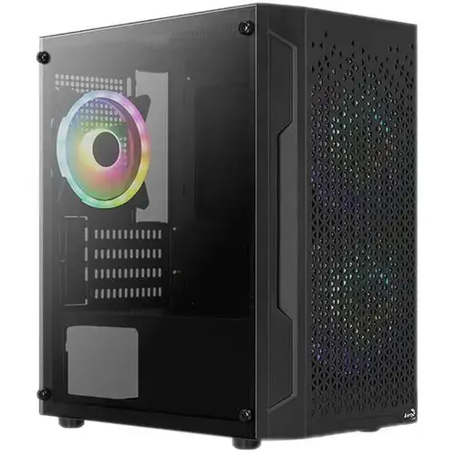 Carcasa Aerocool Trinity V2, Mini Tower, Tempered glass (Negru)