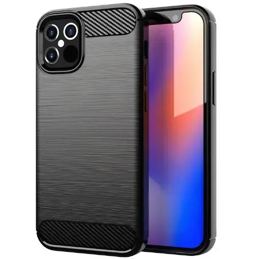 Husa pentru Apple iPhone 12 / 12 Pro, Forcell, Carbon, Neagra