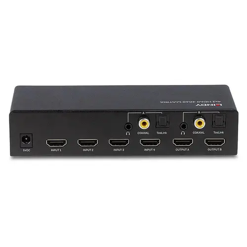 Switch Video Lindy LY-38084, 4x HDMI (Negru)