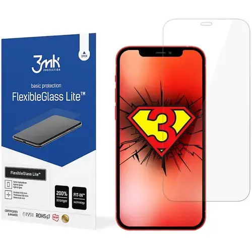 Folie de protectie 3MK FlexibleGlass Lite pentru Apple iPhone 12 / Apple iPhone 12 Pro (Transparent)
