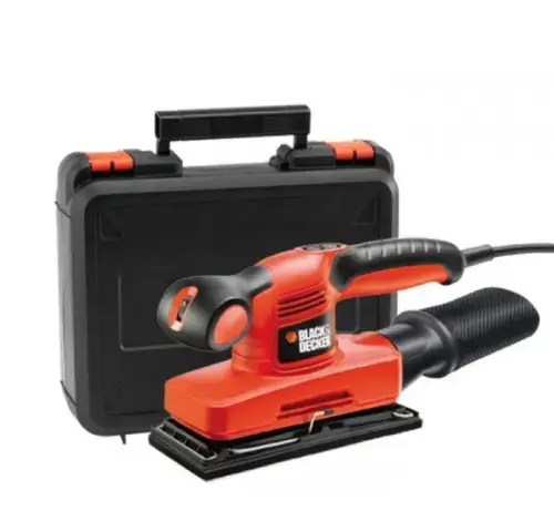 Slefuitor orbital cu vibratii Black & Decker KA320EKA-QS, 240 W, 7000-15000 rpm, Viteza variabila (Negru/Portocaliu)