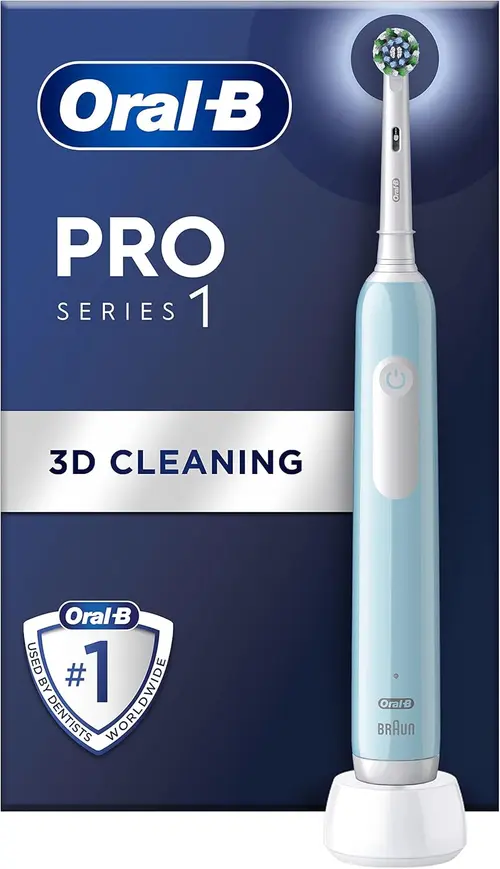 Periuta de dinti electrica Oral-B Pro Series 1, Curatare 3D, 3 moduri periaj, Timer, Senzor de presiune, 1 capat inclus (Albastru)
