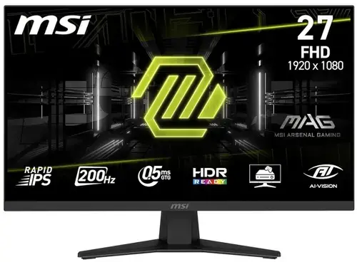 Monitor Gaming Rapid IPS MSI 27inch MAG 274F, Full HD (1920 x 1080), HDMI, DisplayPort, 200 Hz, 0.5 ms (Negru)