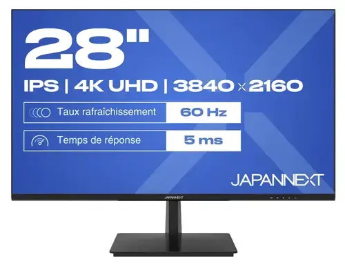 Monitor IPS LED JAPANNEXT 28inch JN-I280UHD60F-P, UHD (3840 x 2160), HDMI, DisplayPort, Boxe (Negru)