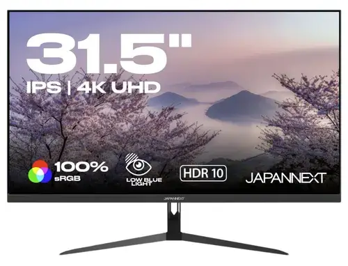Monitor IPS LED JAPANNEXT 31.5inch JN-IPS315UHDR, UHD (3840 x 2160), HDMI, DisplayPort, Boxe (Negru)