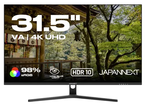 Monitor VA LED JAPANNEXT 31.5inch JN-V315UHDR, UHD (3840 x 2160), HDMI, DisplayPort, Boxe (Negru)