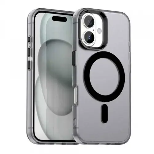 Husa MagSafe pentru Apple iPhone 17 Techsuit CandyCase (Negru/Transparent)