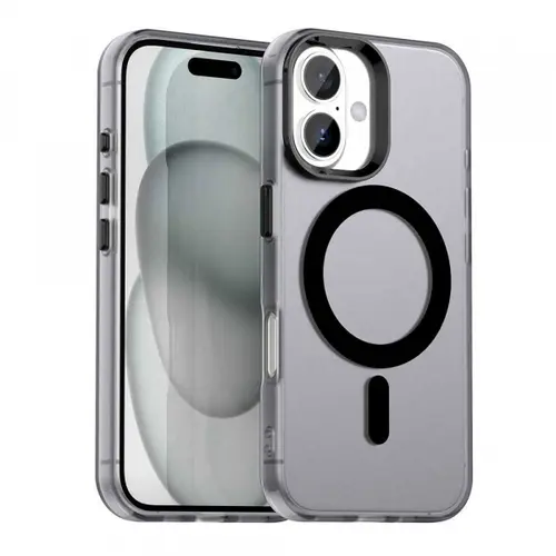 Husa MagSafe pentru Apple iPhone 17 Techsuit CandyCase (Negru/Transparent)