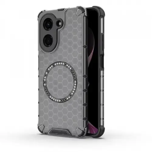 Husa MagSafe pentru Xiaomi Redmi A5 4G (Regional), Techsuit, HoneyComb Shield (Negru/Transparent)