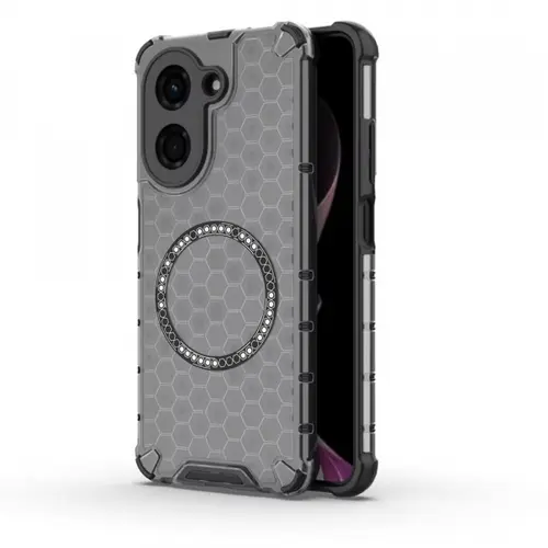 Husa MagSafe pentru Xiaomi Redmi A5 4G (Regional), Techsuit, HoneyComb Shield (Negru/Transparent)