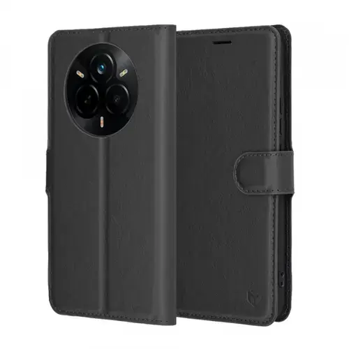 Husa pentru Realme 14 Pro, Techsuit Leather Folio (Negru)