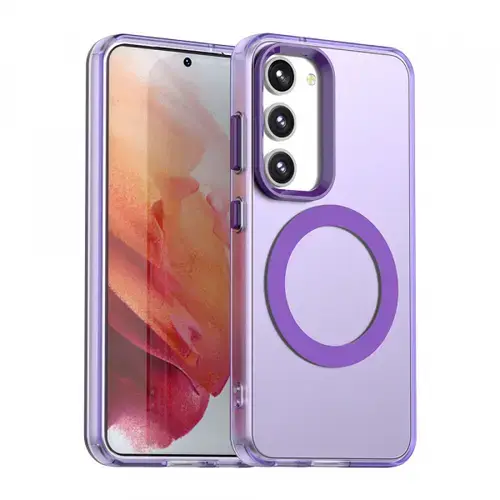 Husa MagSafe pentru Samsung Galaxy S23 S911 Techsuit CandyCase (Mov/Transparent)