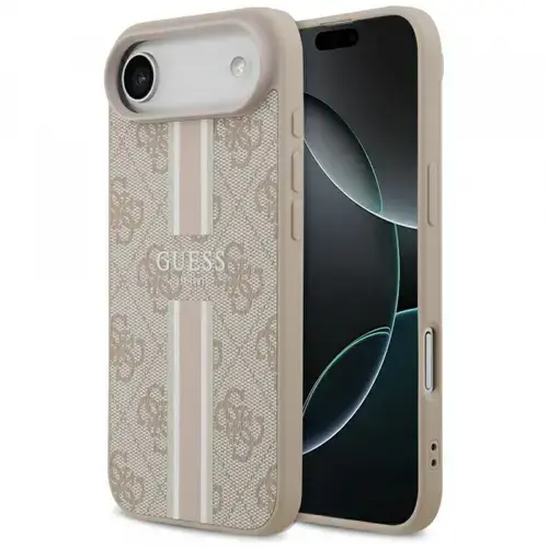 Husa MagSafe pentru Apple iPhone Air, Guess, 4G Printed Stripes (Multicolor)