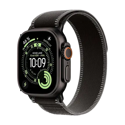 Smartwatch Apple Watch Ultra 3, 49mm, GPS + Cellular, Ecran Retina LTPO OLED, Chip S10 cu Procesor Dual-Core, 64GB Flash, Wi-Fi, Bluetooth, NFC, Trail Loop S/M (Negru)