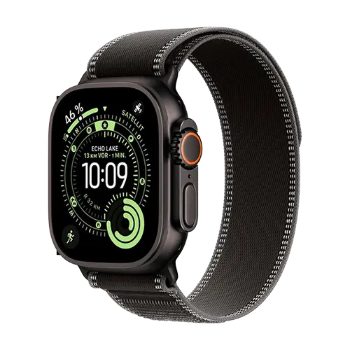 Smartwatch Apple Watch Ultra 3, 49mm, GPS + Cellular, Ecran Retina LTPO OLED, Chip S10 cu Procesor Dual-Core, 64GB Flash, Wi-Fi, Bluetooth, NFC, Trail Loop S/M (Negru)